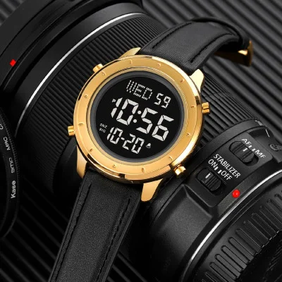 Чоловічий годинник Skmei 1864LGDBK Gold-Black Leather