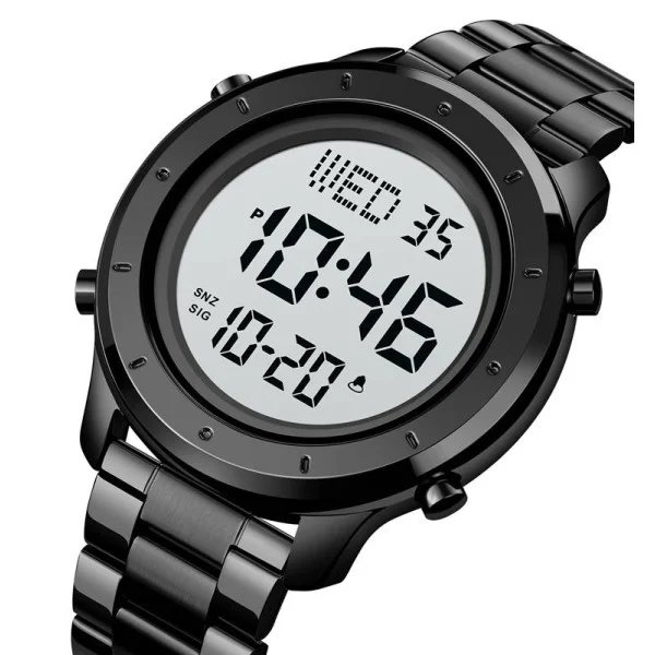 Чоловічий годинник Skmei 1864SBKWT Black-White Steel фото 3