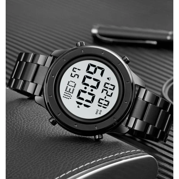 Чоловічий годинник Skmei 1864SBKWT Black-White Steel фото 4