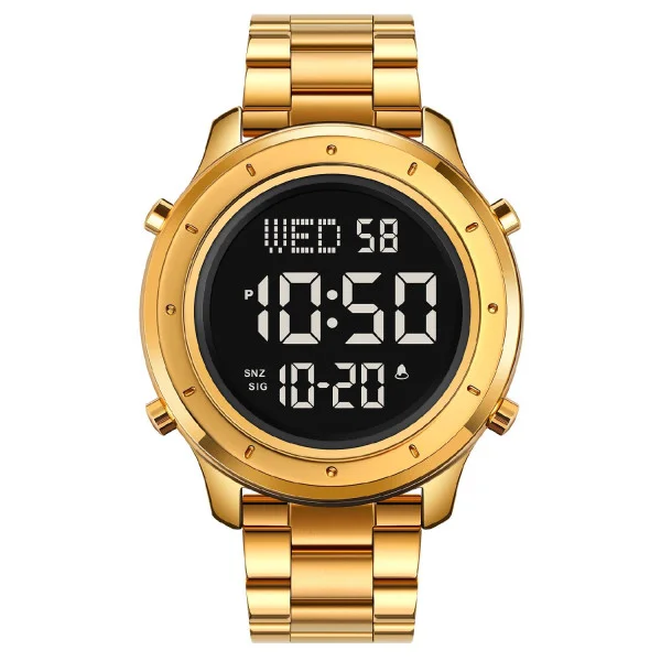 Чоловічий годинник Skmei 1864SGDBK Gold-Black Steel фото 1