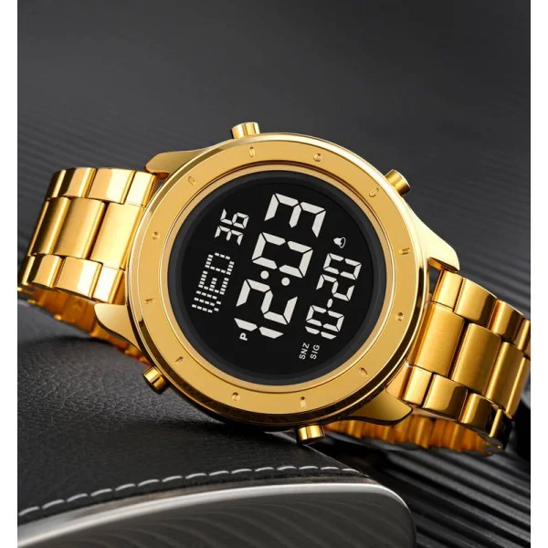 Чоловічий годинник Skmei 1864SGDBK Gold-Black Steel фото 4