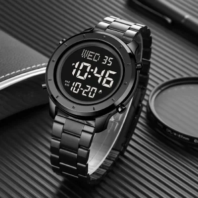 Чоловічий годинник Skmei 1864SBKBK Black-Black Steel
