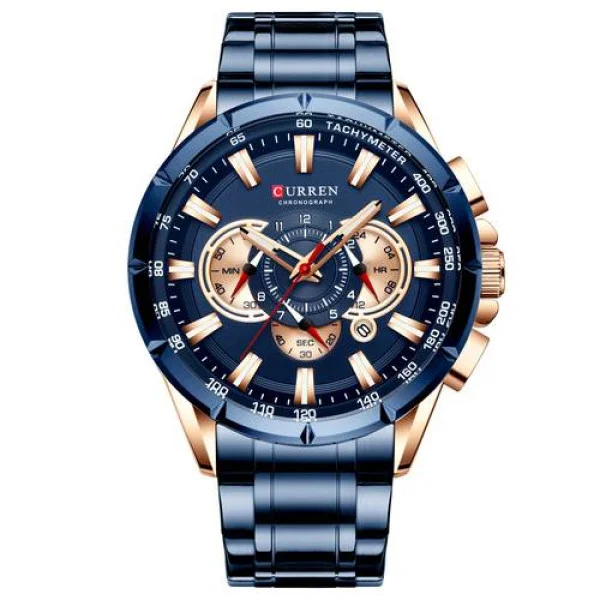 Мужские часы Curren 8363 Blue-Cuprum фото 1