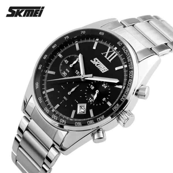 Чоловічий годинник Skmei 9096BK Black фото 3