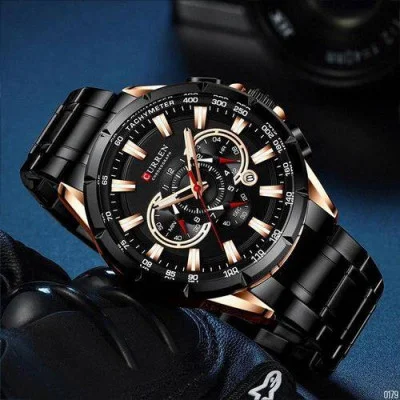 Чоловічий годинник Curren 8363 Black-Cuprum
