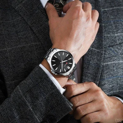 Чоловічий годинник Curren 8322 Silver-Black