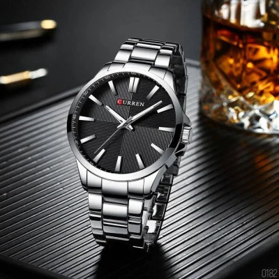 Чоловічий годинник Curren 8322 Silver-Black