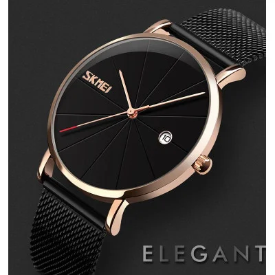 Чоловічий годинник Skmei 9183RGBK Black-Rose Gold