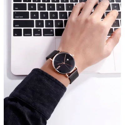 Чоловічий годинник Skmei 9183RGBK Black-Rose Gold