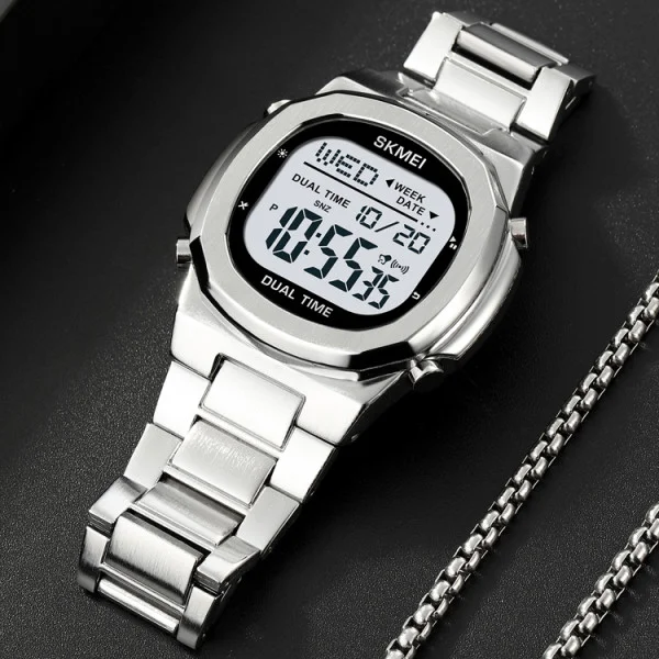Чоловічий годинник Skmei 2004SIWT Silver-White фото 4