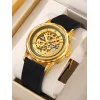 Чоловічий годинник Skmei M035LGDBK Gold-Black Leather фото 3
