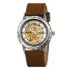 Чоловічий годинник Skmei M035LSIDKBN Silver-Dark Brown Leather фото 2