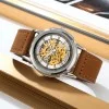 Чоловічий годинник Skmei M035LSIDKBN Silver-Dark Brown Leather фото 4