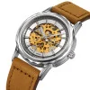 Мужские часы Skmei M035LSILTBN Silver-Light Brown Leather фото 3