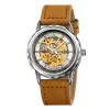 Чоловічий годинник Skmei M035LSILTBN Silver-Light Brown Leather фото 2