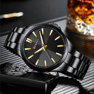 Чоловічий годинник Curren 8322 Black-Gold