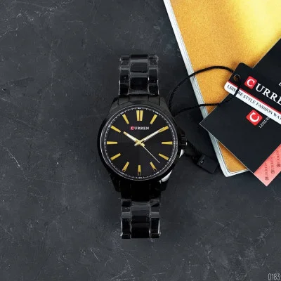 Мужские часы Curren 8322 Black-Gold