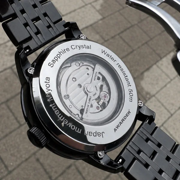 Чоловічий годинник Awarder 043-1 Де би не був All Black Steel Miyota фото 9