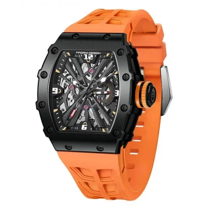 Чоловічий годинник Pagani Design PD-1738 Black-Orange-Silver