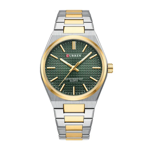 Чоловічий годинник Curren 8439L Silver-Gold-Green фото 1