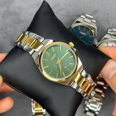 Чоловічий годинник Curren 8439L Silver-Gold-Green