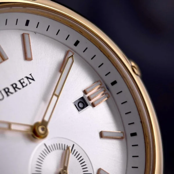 Чоловічий годинник Curren 8471 Silver-Gold-White фото 5