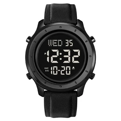 Чоловічий годинник Skmei 1864LBKBK Black-Black Leather