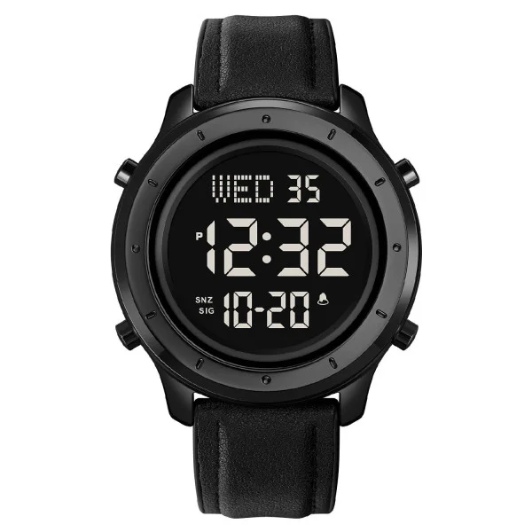 Мужские часы Skmei 1864LBKBK Black-Black Leather фото 1
