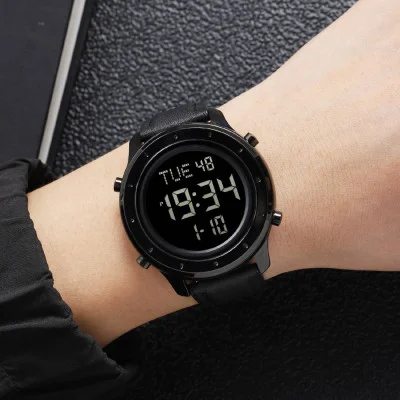 Чоловічий годинник Skmei 1864LBKBK Black-Black Leather