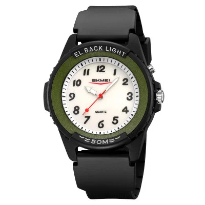 Чоловічий годинник Skmei 2433BKGN-AC Black-Green Namber