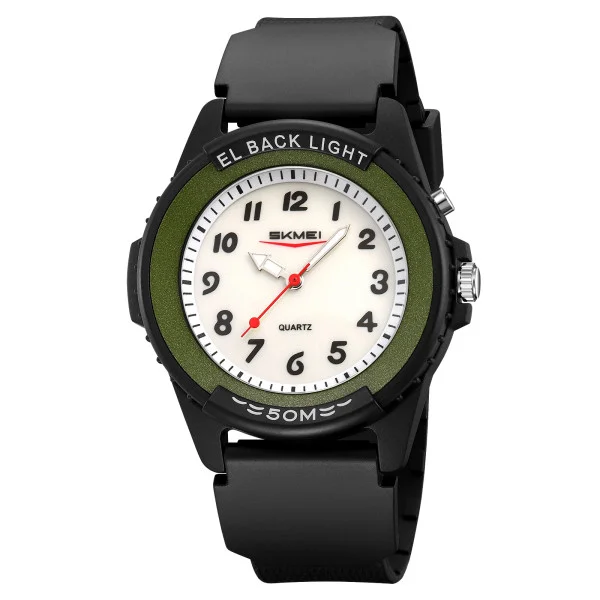 Мужские часы Skmei 2433BKGN-AC Black-Green Namber фото 1