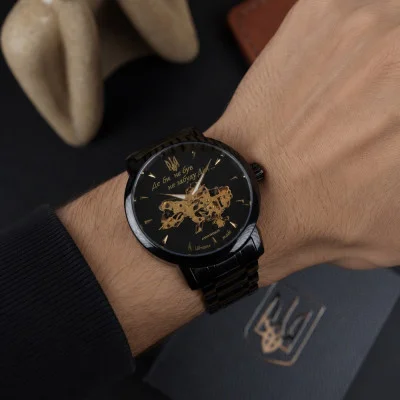 Чоловічий годинник Awarder 048 Не Забуду Дім Black-Gold Steel