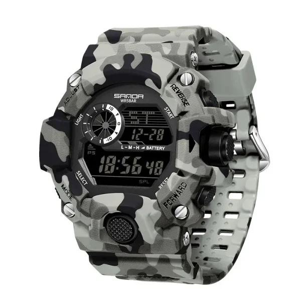 Чоловічий годинник Sanda 2183 Camo Grey-Black фото 1