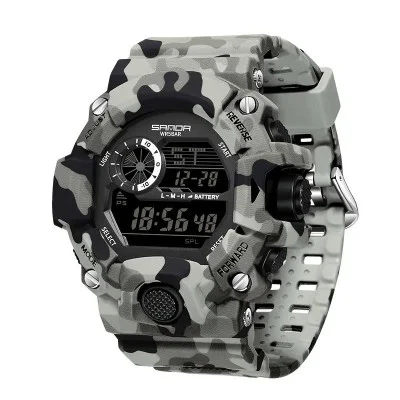 Чоловічий годинник Sanda 2183 Camo Grey-Black
