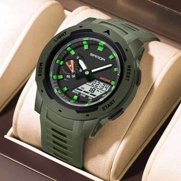 Чоловічий годинник Sanda 3360 Army Green фото 6