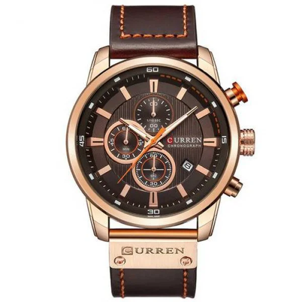 Чоловічий годинник Curren 8291 Cuprum-Brown фото 1