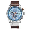 Чоловічий годинник Curren 8291 Silver-Blue фото 2