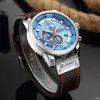 Чоловічий годинник Curren 8291 Silver-Blue фото 4