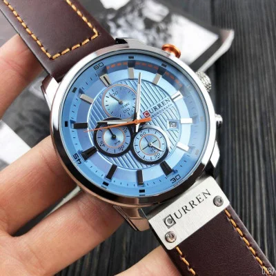 Чоловічий годинник Curren 8291 Silver-Blue