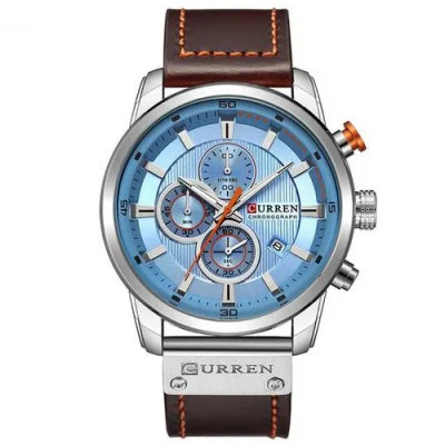 Чоловічий годинник Curren 8291 Silver-Blue