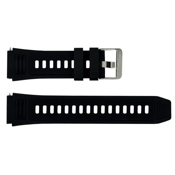 Ремінець для смарт годинника Black-Silver 22 мм фото 1