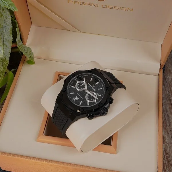 Чоловічий годинник Pagani Design PD-YS032 Black-Black-Black Rubber фото 4