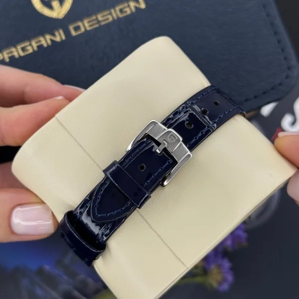 Жіночий годинник Pagani Design PD-1825 Silver-Blue Leather фото 5