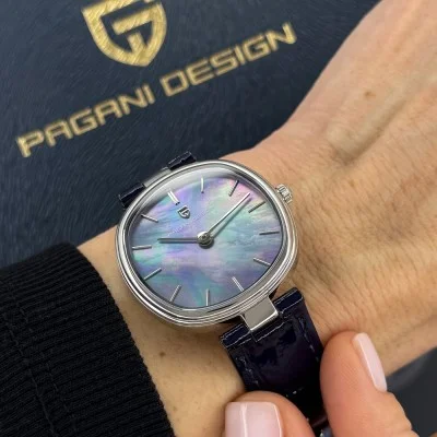 Женские часы Pagani Design PD-1825 Silver-Blue Leather