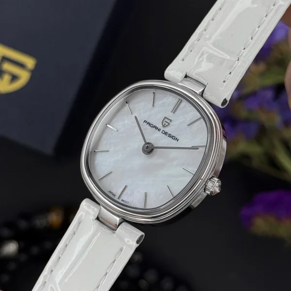 Жіночий годинник Pagani Design PD-1825 Silver-White Leather фото 5