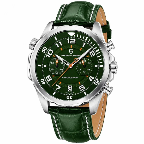 Чоловічий го Pagani Design PD-1811 Green-Silverдинник фото 1