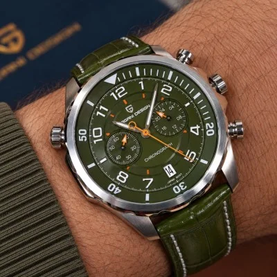 Мужские часы Pagani Design PD-1811 Green-Silver