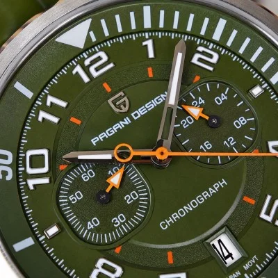 Мужские часы Pagani Design PD-1811 Green-Silver