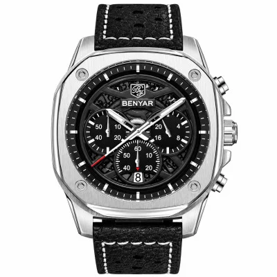 Чоловічий годинник Benyar BY-5222 Black-Silver