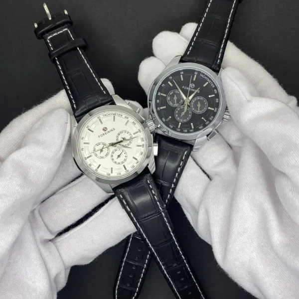 Forsining 6625 Silver-White Leather фото 5